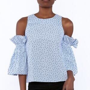 Alythea Star Spangled Blouse Size Blue White Small
